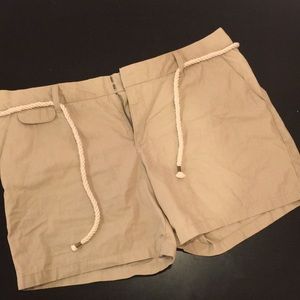 Merona Khaki Shorts with Rope tie / Size 16